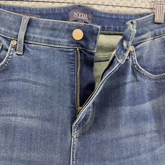NYDJ Jeans Womens 16 Blue Medium Wash Marilyn Straight Sure Stretch Lift Tuck - Picture 5 of 14